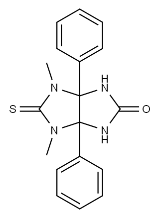 3a,6a-Diphenyl-4,6-dimethyl-3,3a,4,5,6,6a-hexahydro-5-thioxoimidazo[4,5-d]imidazol-2(1H)-one Structure