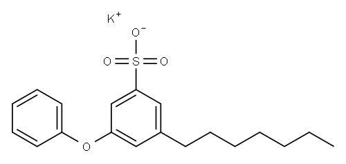 3-Heptyl-5-phenoxybenzenesulfonic acid potassium salt Structure