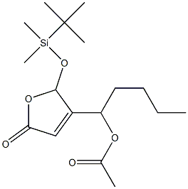Acetic acid 1-[[2,5-dihydro-5-oxo-2-(tert-butyldimethylsiloxy)furan]-3-yl]pentyl ester|