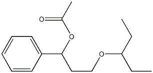 Acetic acid 1-phenyl-2-(1-ethylpropoxymethyl)ethyl ester Structure