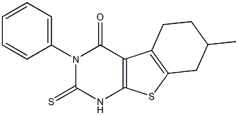 1,2,5,6,7,8-Hexahydro-3-phenyl-7-methyl-2-thioxo[1]benzothieno[2,3-d]pyrimidin-4(3H)-one