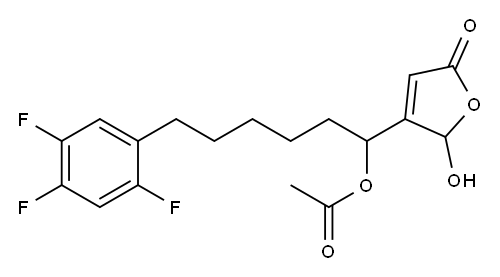 Acetic acid 1-[(2,5-dihydro-2-hydroxy-5-oxofuran)-3-yl]-6-(2,4,5-trifluorophenyl)hexyl ester