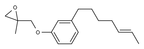 3-(5-Heptenyl)phenyl 2-methylglycidyl ether Structure