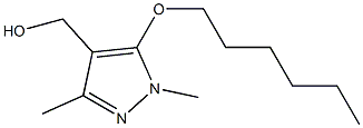 [5-(hexyloxy)-1,3-dimethyl-1H-pyrazol-4-yl]methanol Structure
