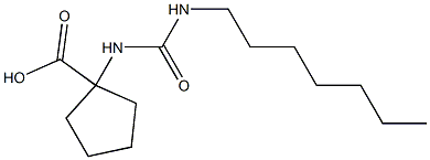 1-[(heptylcarbamoyl)amino]cyclopentane-1-carboxylic acid Structure