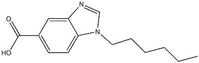 1-hexyl-1H-1,3-benzodiazole-5-carboxylic acid Structure