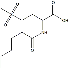 2-hexanamido-4-methanesulfonylbutanoic acid Structure