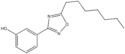 3-(5-heptyl-1,2,4-oxadiazol-3-yl)phenol Structure