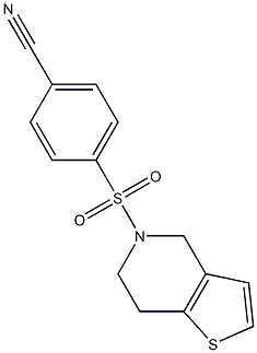 4-{4H,5H,6H,7H-thieno[3,2-c]pyridine-5-sulfonyl}benzonitrile Structure