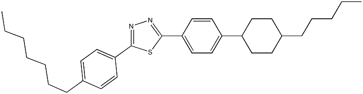 2-(4-heptylphenyl)-5-[4-(4-pentylcyclohexyl)phenyl]-1,3,4-thiadiazole Structure