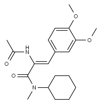 (Z)-2-(acetylamino)-N-cyclohexyl-3-(3,4-dimethoxyphenyl)-N-methyl-2-propenamide|