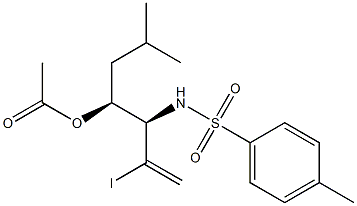 Acetic acid (1S)-1-[(R)-1-(tosylamino)-2-iodo-2-propenyl]-3-methylbutyl ester