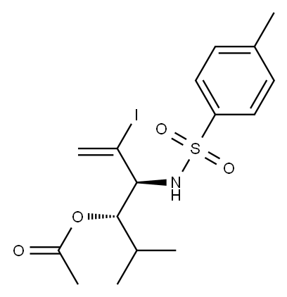 Acetic acid (1S,2S)-1-isopropyl-2-(tosylamino)-3-iodo-3-butenyl ester|