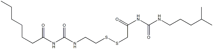1-Heptanoyl-3-[2-[[(3-isohexylureido)carbonylmethyl]dithio]ethyl]urea