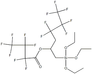 Heptafluorobutanoic acid [1-[[triethoxysilyl]methyl]-3,3,4,4,5,5,5-heptafluoropentyl] ester Structure