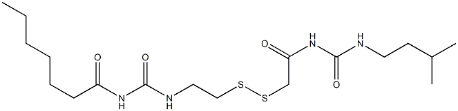 1-Heptanoyl-3-[2-[[(3-isopentylureido)carbonylmethyl]dithio]ethyl]urea