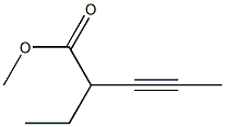 4-Hexyne-3-carboxylic acid methyl ester Structure