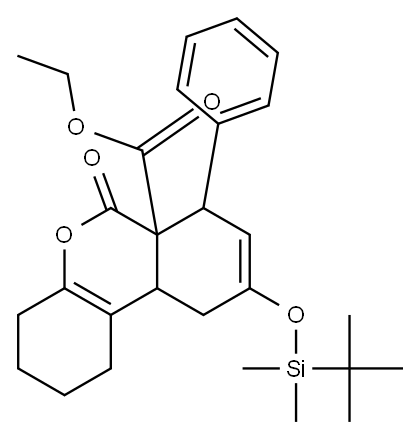 4a,5,8,8a-Tetrahydro-6-[[dimethyl(tert-butyl)silyl]oxy]-1-oxo-3,4-butano-8-phenyl-1H-2-benzopyran-8a-carboxylic acid ethyl ester Structure