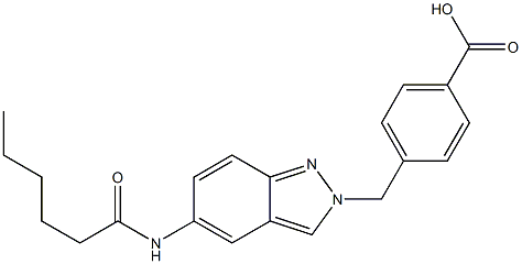 4-(5-Hexanoylamino-2H-indazol-2-ylmethyl)benzoic acid