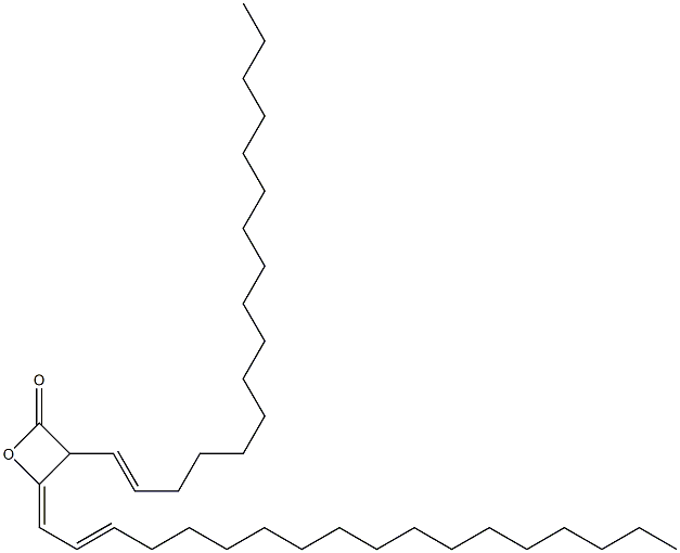 3-(1-Heptadecenyl)-4-(2-octadecen-1-ylidene)oxetan-2-one Structure