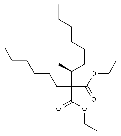 (-)-2-Hexyl-2-[(S)-1-methylheptyl]malonic acid diethyl ester Structure