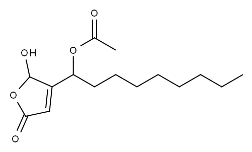 Acetic acid 1-[(2,5-dihydro-2-hydroxy-5-oxofuran)-3-yl]nonyl ester