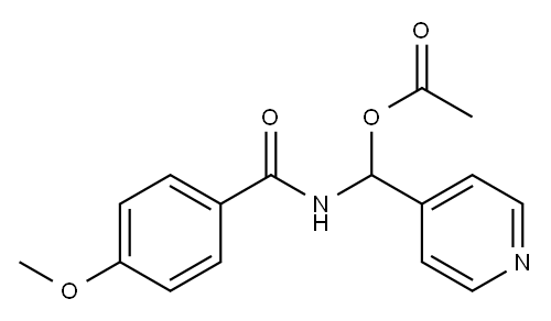 Acetic acid (4-pyridinyl)(4-methoxybenzoylamino)methyl ester Structure