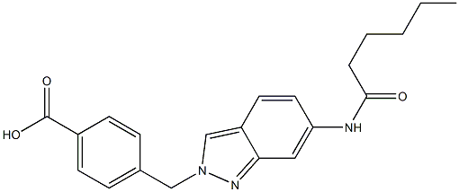 4-(6-Hexanoylamino-2H-indazol-2-ylmethyl)benzoic acid
