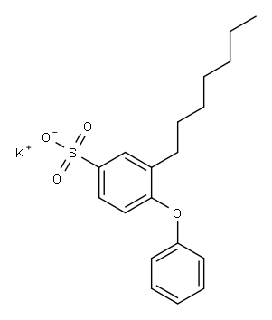 3-Heptyl-4-phenoxybenzenesulfonic acid potassium salt Structure
