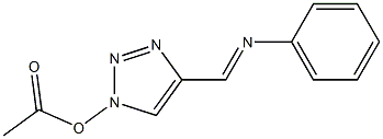 Acetic acid 4-[(phenylimino)methyl]-1H-1,2,3-triazol-1-yl ester|