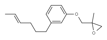 3-(4-Hexenyl)phenyl 2-methylglycidyl ether Structure