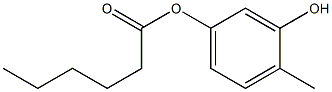 Hexanoic acid 3-hydroxy-4-methylphenyl ester 结构式