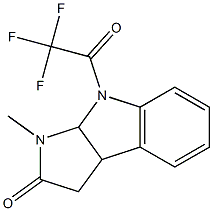 3,3a,8,8a-Tetrahydro-1-methyl-8-(trifluoroacetyl)pyrrolo[2,3-b]indol-2(1H)-one Structure