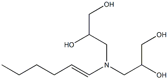 3,3'-(1-Hexenylimino)bis(propane-1,2-diol) Structure