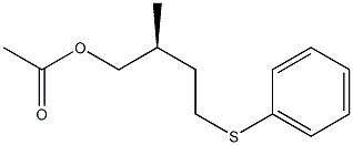 (-)-Acetic acid [(S)-2-methyl-4-(phenylthio)butyl] ester Structure