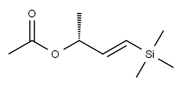 Acetic acid [(R,E)-1-(trimethylsilyl)-1-buten-3-yl] ester Structure