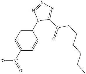 Hexyl 1-(4-nitrophenyl)-1H-tetrazol-5-yl sulfoxide Structure