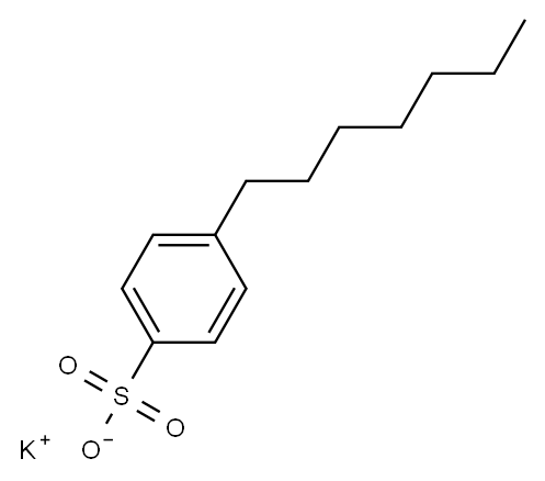 4-Heptylbenzenesulfonic acid potassium salt Structure