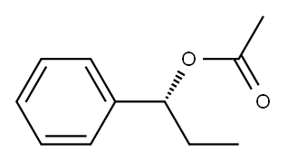 Acetic acid (1R)-1-phenylpropyl ester Structure