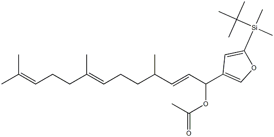 Acetic acid 1-[5-(tert-butyldimethylsilyl)-3-furyl]-4,8,12-trimethyl-2,7,11-tridecatrienyl ester
