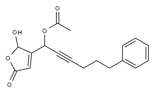 Acetic acid 1-[(2,5-dihydro-2-hydroxy-5-oxofuran)-3-yl]-6-phenyl-2-hexynyl ester