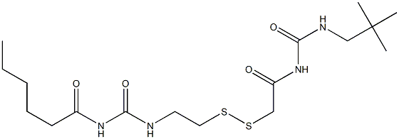 1-Hexanoyl-3-[2-[[(3-neopentylureido)carbonylmethyl]dithio]ethyl]urea