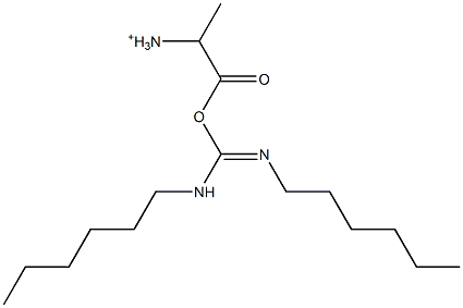 1-[(Hexylamino)(hexylimino)methoxycarbonyl]ethanaminium