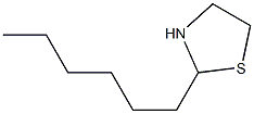 2-Hexylthiazolidine 结构式