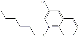 1-Hexylthio-3-bromoquinolinium Structure