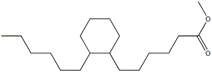 6-(2-Hexylcyclohexyl)hexanoic acid methyl ester 结构式