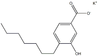 4-Heptyl-3-hydroxybenzoic acid potassium salt Structure