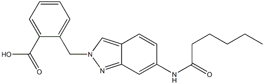 2-(6-Hexanoylamino-2H-indazol-2-ylmethyl)benzoic acid