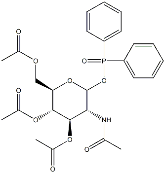 2-acetamido-3,4,6-tri-O-acetyl-2-deoxyglucopyranosyl diphenylphosphinate|