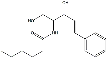 2-(hexanoylamino)-5-phenylpent-4-ene-1,3-diol 结构式